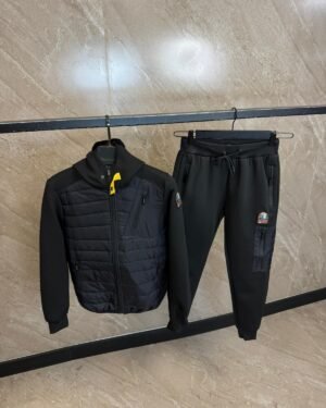 Parajumpers Black Trainingspak Schuine Borstrits, Met Capuchon