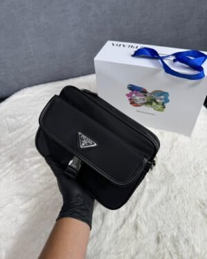 Prada Re-Nylon Saffiano Bag Black High Quality