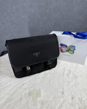 Prada Re-Nylon Bag Black Big Size High Quality