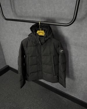 Canada Goose Wyndham Black, Black Logo High Quality