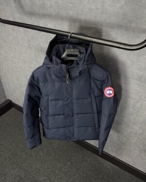 Canada Goose Wyndham Blue, Red Logo High Quality