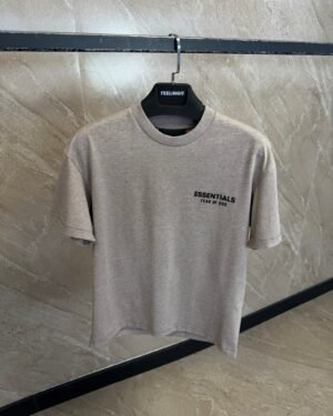 Essentials Fear Of  God T-Shirt  Red Flower Grey