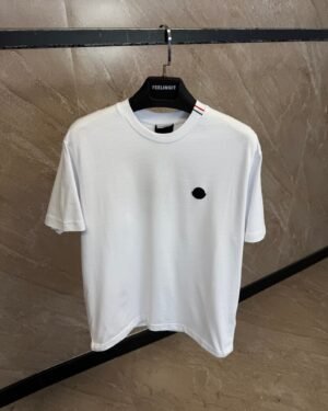 Moncler Black Logo T-Shirt White