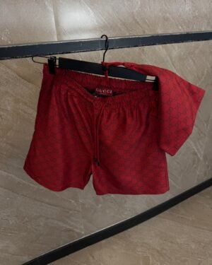 Gucci Monogram Swim Short Red