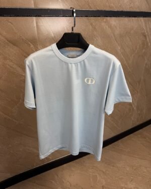 Dior CD Logo T-Shirt Light Blue