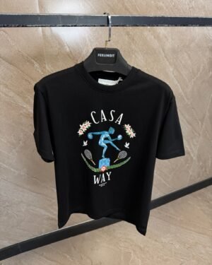 Casablanca Tennis T-Shirt Black