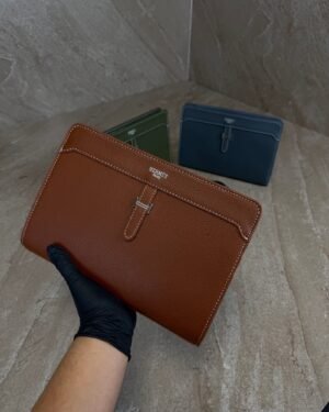 Hermes Clutch Buckle Bag Brown