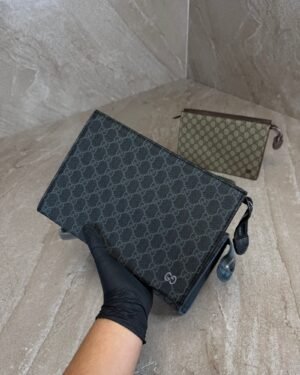 Gucci BlackTrim Medium Pouch