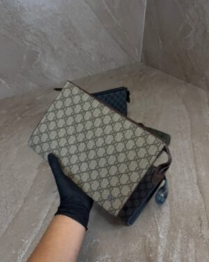 Gucci Beige Trim Medium Pouch