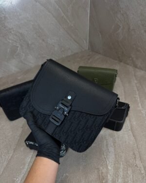Dior Saddle Messenger Bag Black