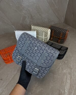 Goyard Belvedere PM Big Messenger Bag Grey