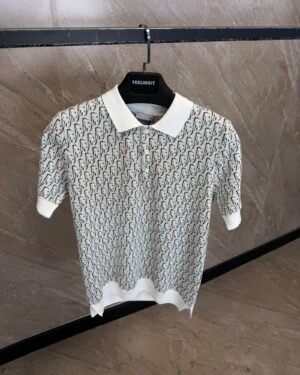 Dior Oblique Polo Shirt White