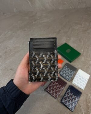 Goyard Bourbon Zipped Card Holder Black