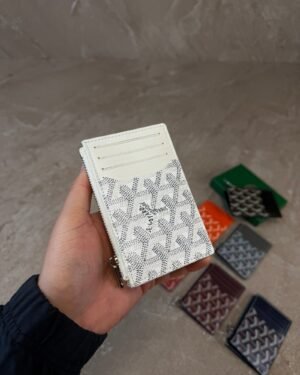 Goyard Bourbon Zipped Card Holder White