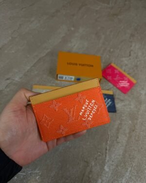 Louis Vuitton Card Holder Monogram Heritage Pondicherry Orange