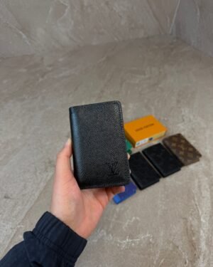 Louis Vuitton Pocket Organiser Taiga Noir