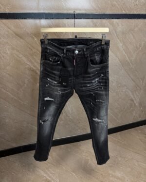 Dsquared2 Black Jeans, Beige Label