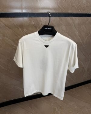 Prada Center Logo T-Shirt White