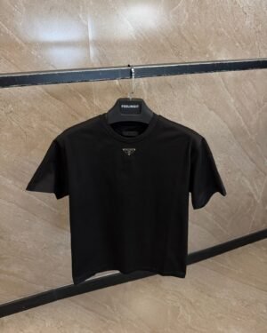 Prada Center Logo T-Shirt Black