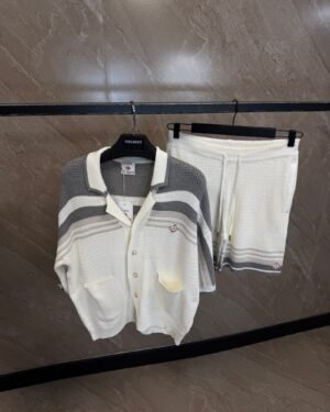 Casablanca Crochet Tennis Summer Set Grey