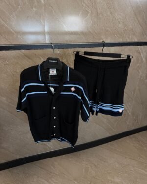 Casablanca Crochet Tennis Summer Set Black