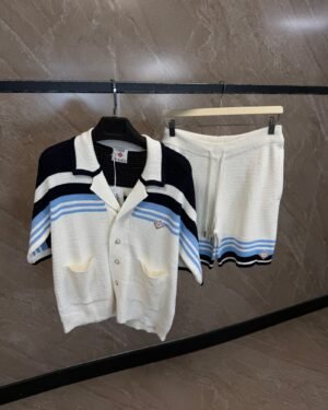 Casablanca Crochet Tennis Summer Set White-Black