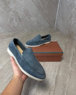 Loro Piana Summer Walk loafers Gull Gray