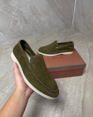 Loro Piana Summer Walk loafers Grey Moss