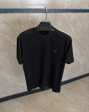 Moncler Black Logo Stripe T-Shirt Black