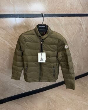 Moncler Acorus Short Down Jacket Olive Green