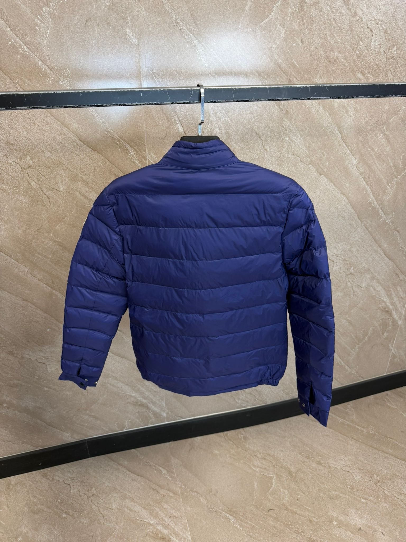 Moncler Acorus Short Down Jacket Blue