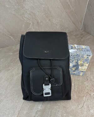 Dior Saddle Backpack Black