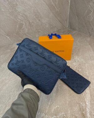 Louis Vuitton Trio Messenger Bag Navy Blue Monogram