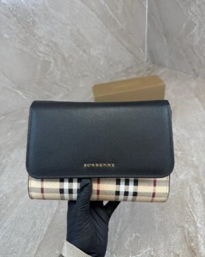 Burberry Haymarket Check Black Small Looxley Crossbody