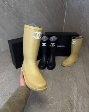 Chanel Classic Rain Boots Beige