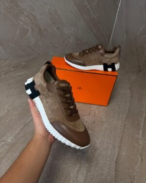 Hermes Bouncing Sneaker Brown Suede