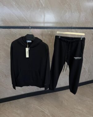 Essential Tracksuit met Rits Black