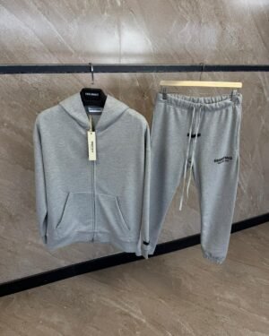 Essential Tracksuit met Rits Grey