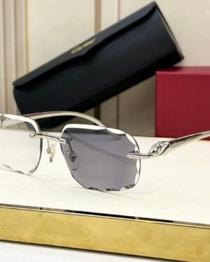 Cartier Panthere Silver, Black Glasses, Meekleurende Glazen