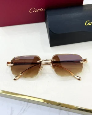 Cartier Panthere Gold, Brown Glasses