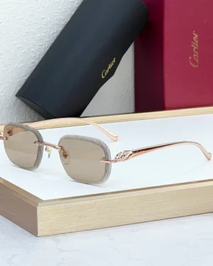 Cartier Panthere 3D Sun Glasses, Gold & Rose Glasses