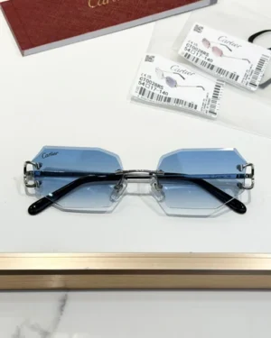 Cartier C Decor Silver, Blue Glasses