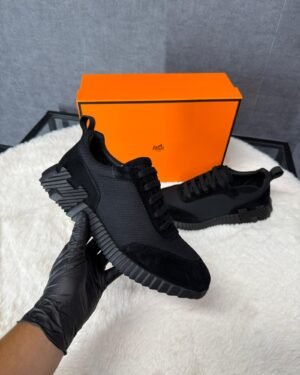 Hermes Bouncing Black on Black Sneakers