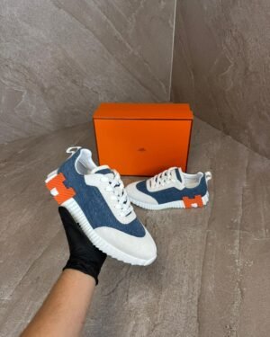 Hermes Bouncing Sneakers Blue White