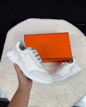 Hermes Bouncing White Sneakers