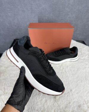 Loro Piana Weekend Walk Sneakers Black Suede