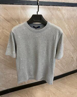 Louis Vuitton High Quality T-shirt Monogram Grey
