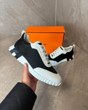 Hermes Bouncing Sneakers Black White
