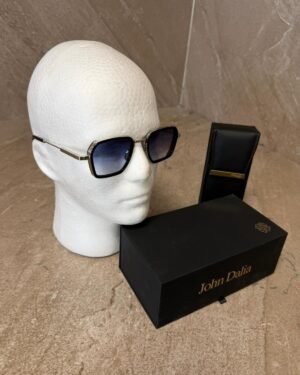 John Dalia Cillian Silver Black Sunglasses