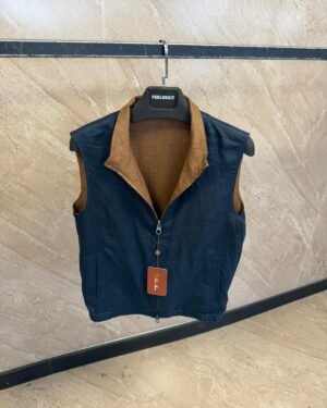 Loro Piana Dubbelzijdig Bodywarmer Donkerblauw/Bruin
